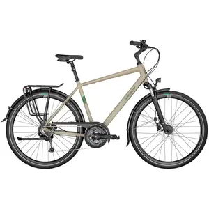 A Bicicleta Bergamont Horizon 6 Gent Champagne tem uma plataforma de quadro moderna com suportes integrados para um suporte frontal.