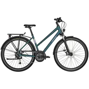 A Bicicleta Bergamont Horizon 6 Plus Lady possui um quadro recentemente desenvolvido, superestável e resistente, com 160 kg de peso máximo do sistema.
