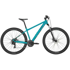 A Bicicleta Bergamont Revox Blue tem Quadro em Alumínio, Shimano 3X7VL e Travões Tektro disco mecânicos.