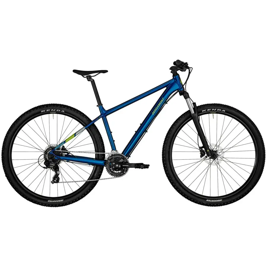 A Bicicleta Bergamont Revox 3 Blue tem Quadro em Alumínio, Suntour XCE28 DS, Shimano 3x8VL e Travões Shimano hidráulicos BR-MT200.