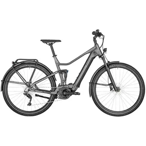 A Bicicleta Elétrica Bergamont E-Horizon FS Edition tem suspensão total 100/80mm, motor Bosch moderno e bateria PowerTube.