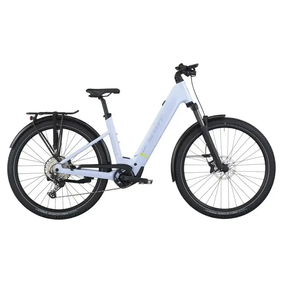A Bicicleta Elétrica SCOTT Axis 20 WAVE está equipada com o mais recente motor Bosch Performance CX e bateria de 600 Wh.