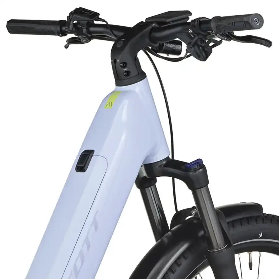 A Bicicleta Elétrica SCOTT Axis 20 WAVE está equipada com o mais recente motor Bosch Performance CX e bateria de 600 Wh.