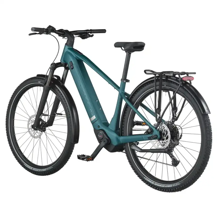 A Bicicleta Elétrica SCOTT Axis 30 está equipada com Quadro Axis Alloy, Motor Bosch Performance e Transmissão Shimano CUES 10 VL.