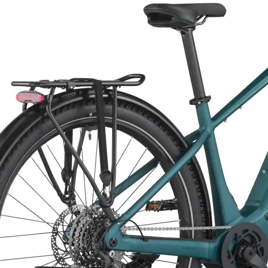 A Bicicleta Elétrica SCOTT Axis 30 está equipada com Quadro Axis Alloy, Motor Bosch Performance e Transmissão Shimano CUES 10 VL.