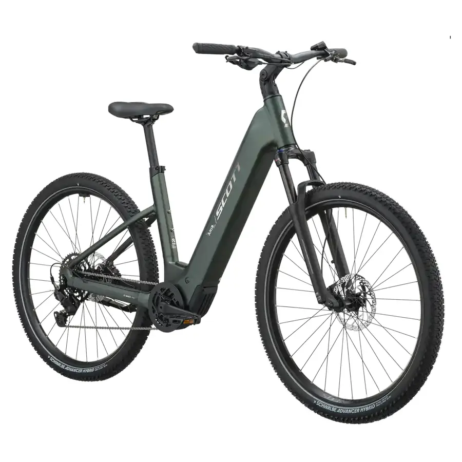 BICICLETA ELÉTRICA SCOTT AXIS 40 WAVE SCOTT AXIS 40 WAVE: SUV elétrica com foco em autonomia e conforto, para ir mais longe em passeios, deslocações e caminhos variados. Boa para pedalar mais vezes.