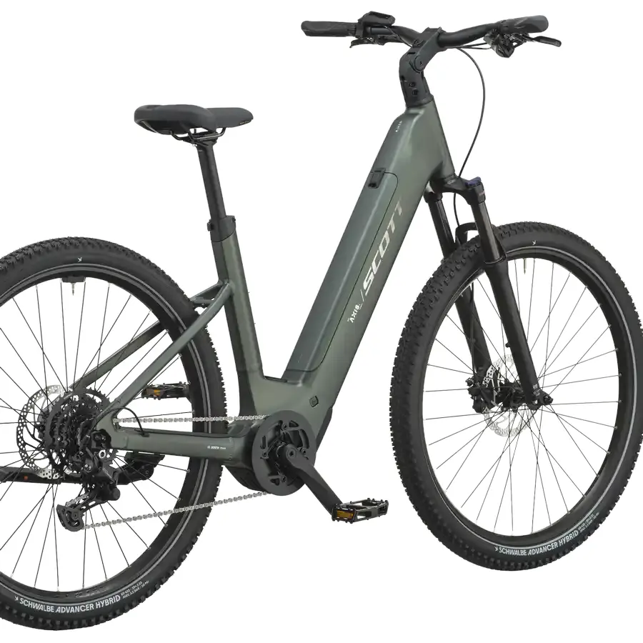 BICICLETA ELÉTRICA SCOTT AXIS 40 WAVE SCOTT AXIS 40 WAVE: SUV elétrica com foco em autonomia e conforto, para ir mais longe em passeios, deslocações e caminhos variados. Boa para pedalar mais vezes.