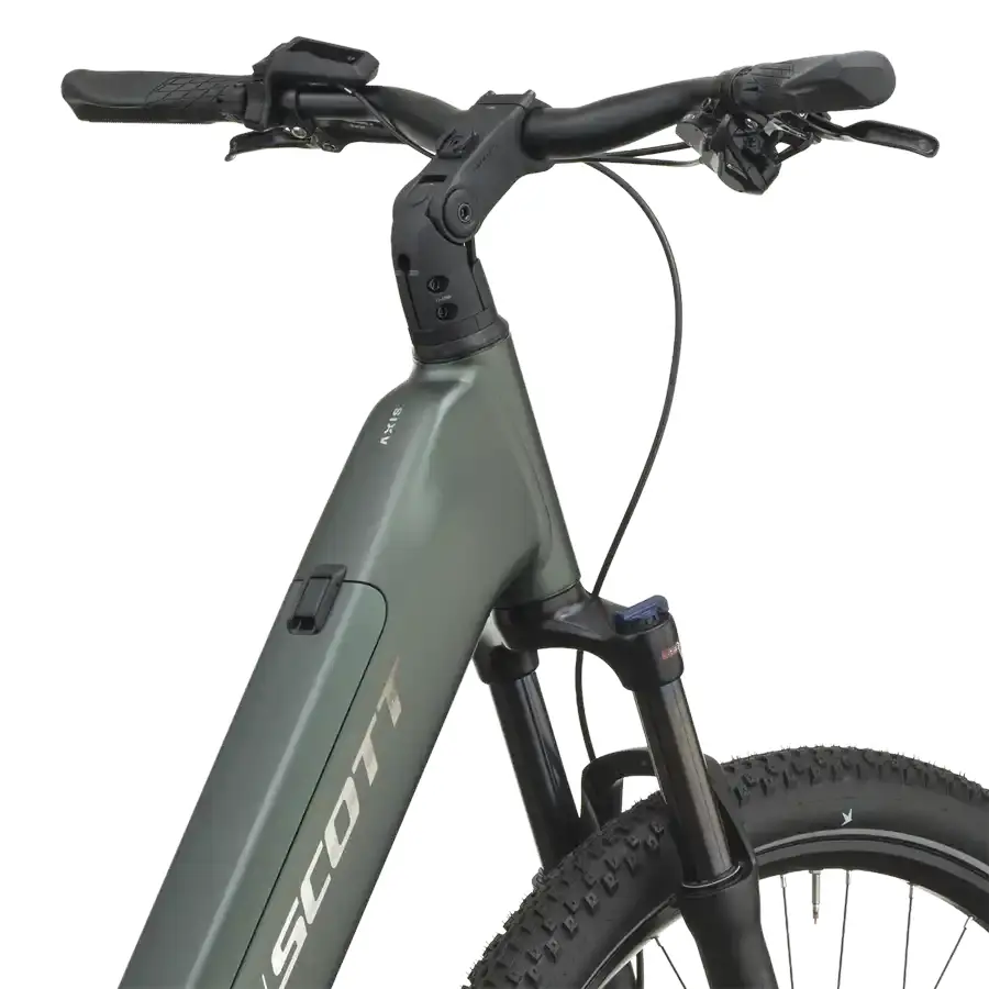 BICICLETA ELÉTRICA SCOTT AXIS 40 WAVE SCOTT AXIS 40 WAVE: SUV elétrica com foco em autonomia e conforto, para ir mais longe em passeios, deslocações e caminhos variados. Boa para pedalar mais vezes.
