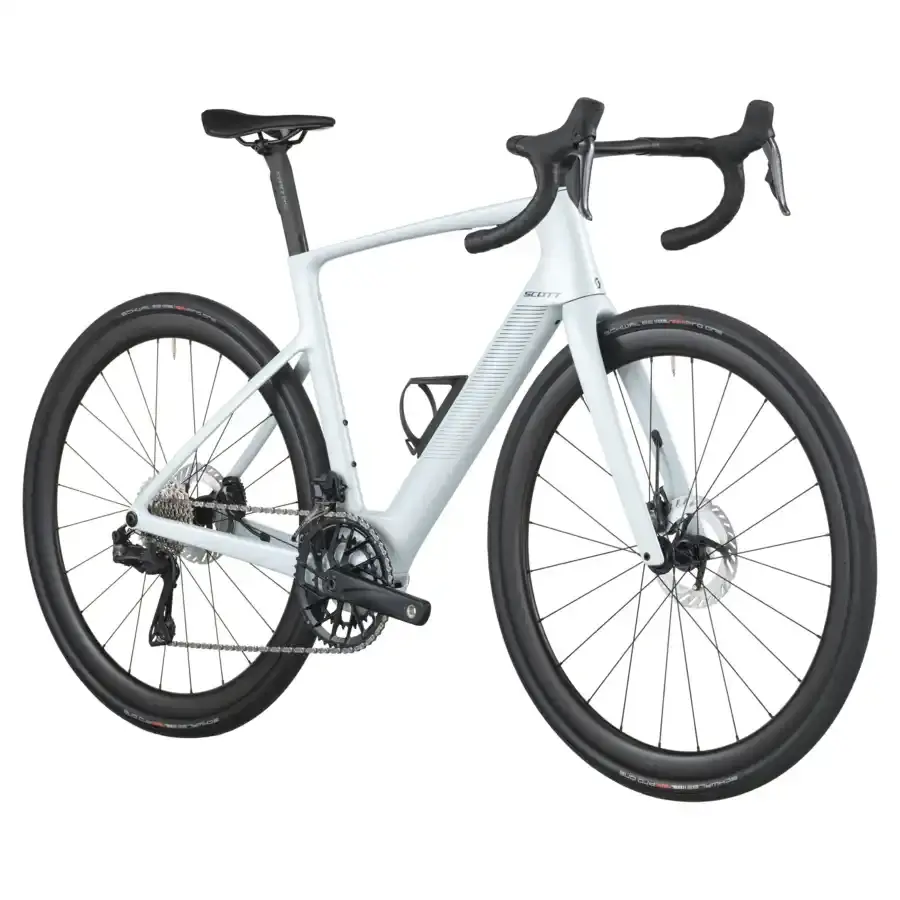 A Bicicleta Elétrica SCOTT Fastlane 10 tem bateria interna até 290 Wh, Quadro em Carbono HMX e transmissão Shimano Ultegra Di2 Disc 24 VL.