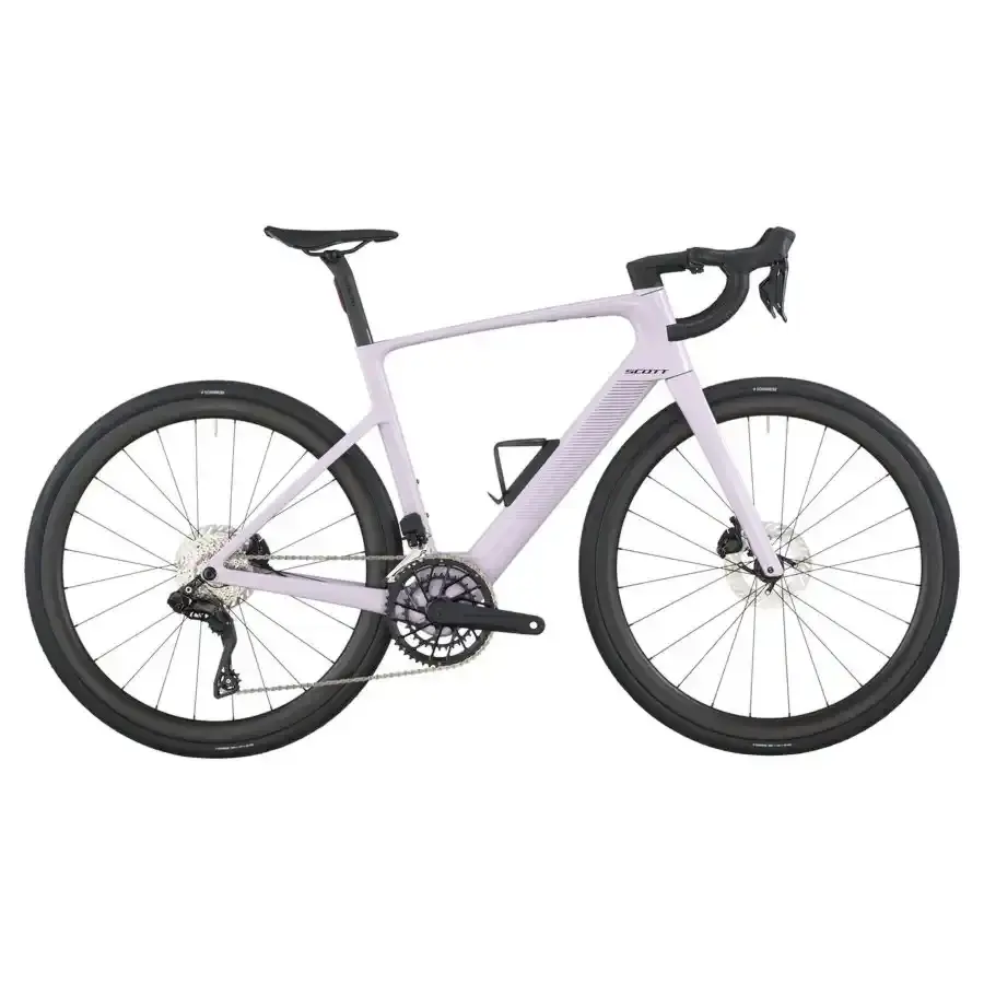 A Bicicleta Elétrica SCOTT Fastlane 20 tem bateria interna até 290 Wh, Quadro em Carbono HMX e transmissão Shimano 105 Di2 Disc 24 VL.