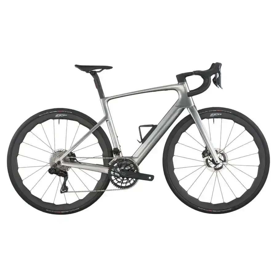 BICICLETA ELÉTRICA SCOTT FASTLANE PREMIUM A Bicicleta Elétrica SCOTT Fastlane Premium tem bateria interna até 290 Wh, Quadro em Carbono HMX e transmissão Shimano Dura Ace Di2 Disc 24 VL.