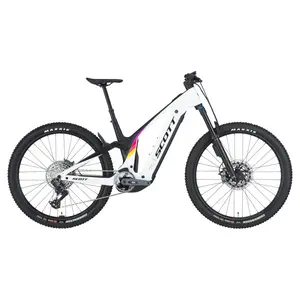 A Bicicleta Elétrica SCOTT Patron 900 tem suspensão Fox, Transmissão SRAM GX AXS de 12VL e Travões ABS Bosch Pro.