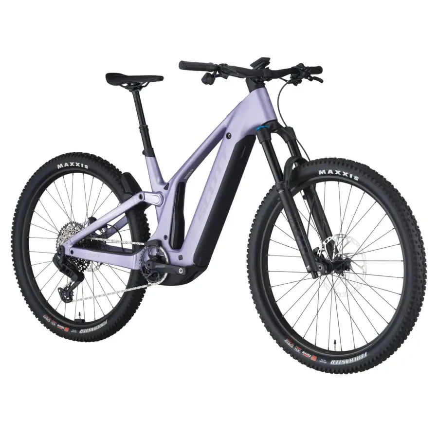 Descubra a Bicicleta Elétrica SCOTT Patron 910 com suspensão Fox, Transmissão SRAM AXS de 12VL e Travões de disco Shimano Deore.