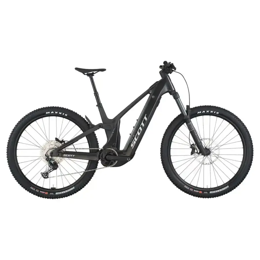 A Bicicleta Elétrica SCOTT Patron 920 tem Quadro em Carbono e Triângulo Alloy, Transmissão Shimano Deore 12 VL e Motor Bosch CX com bateria até 800Wh.