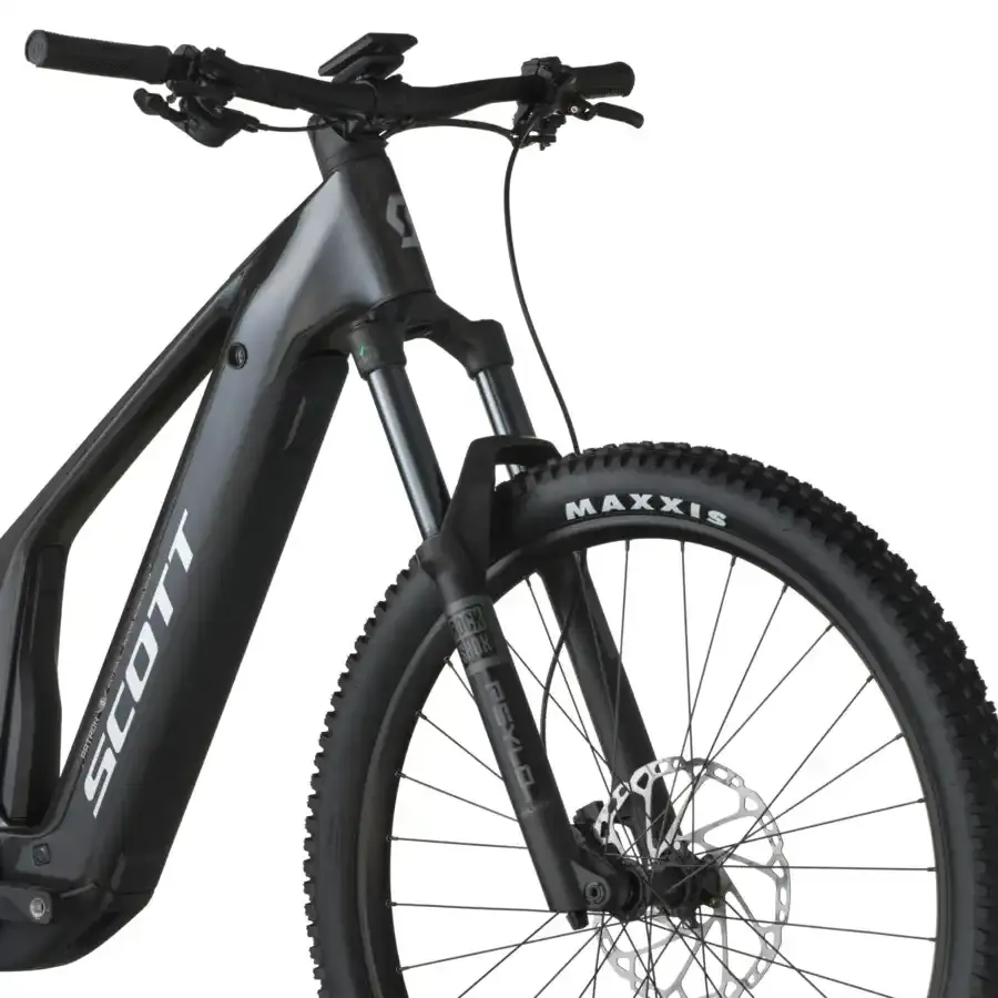 A Bicicleta Elétrica SCOTT Patron 920 tem Quadro em Carbono e Triângulo Alloy, Transmissão Shimano Deore 12 VL e Motor Bosch CX com bateria até 800Wh.