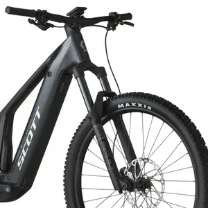 A Bicicleta Elétrica SCOTT Patron 920 tem Quadro em Carbono e Triângulo Alloy, Transmissão Shimano Deore 12 VL e Motor Bosch CX com bateria até 800Wh.