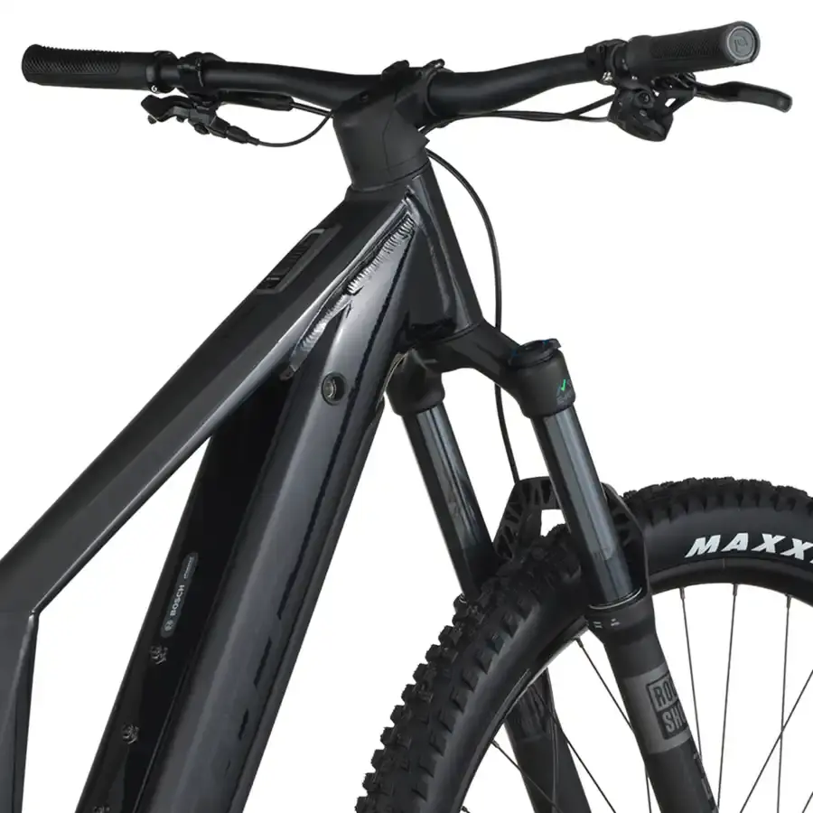 A Bicicleta Elétrica SCOTT Patron 930 tem Quadro em Alloy, Transmissão Shimano Deore 12 VL e Motor Bosch CX com bateria até 800Wh.