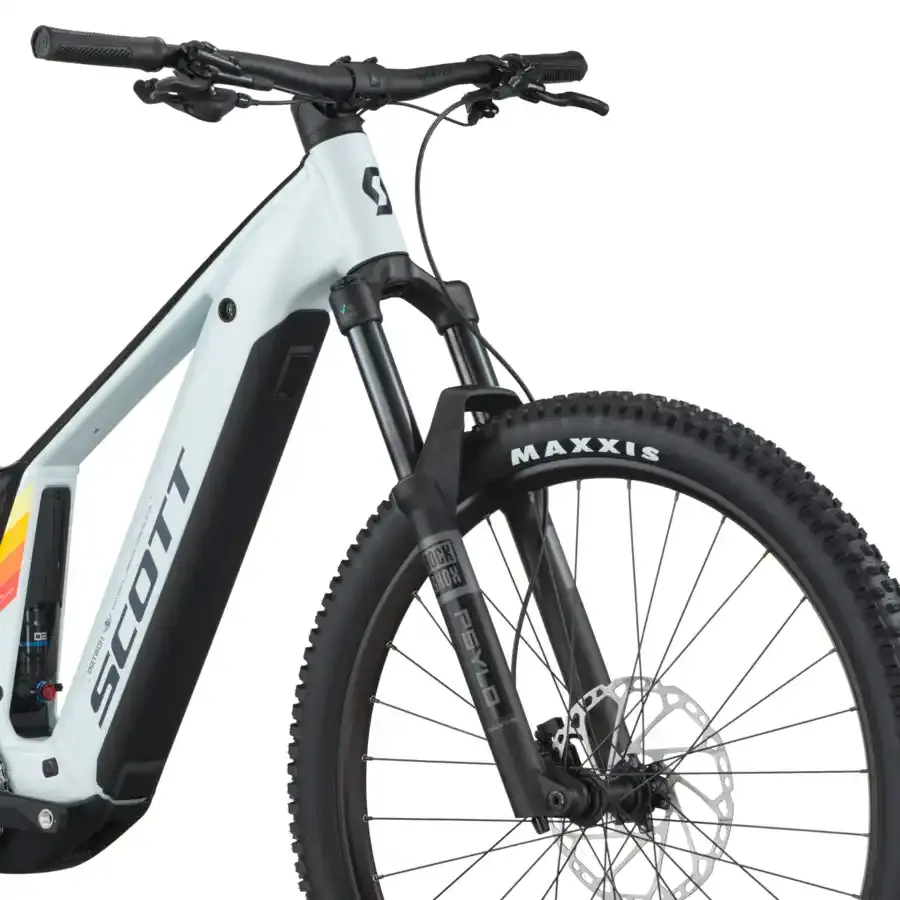 A Bicicleta Elétrica SCOTT Patron 930 tem Quadro em Alloy, Transmissão Shimano Deore 12 VL e Motor Bosch CX com bateria até 800Wh.