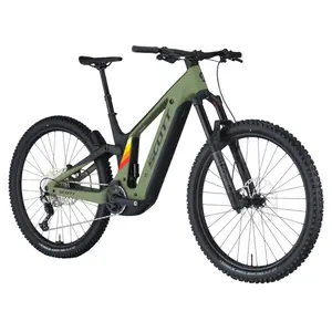 A Bicicleta Elétrica SCOTT Patron ST 910 tem forqueta RS Domain,  Shimano Deore 12VL e Travões de disco Shimano Deore de 4 Pistons.