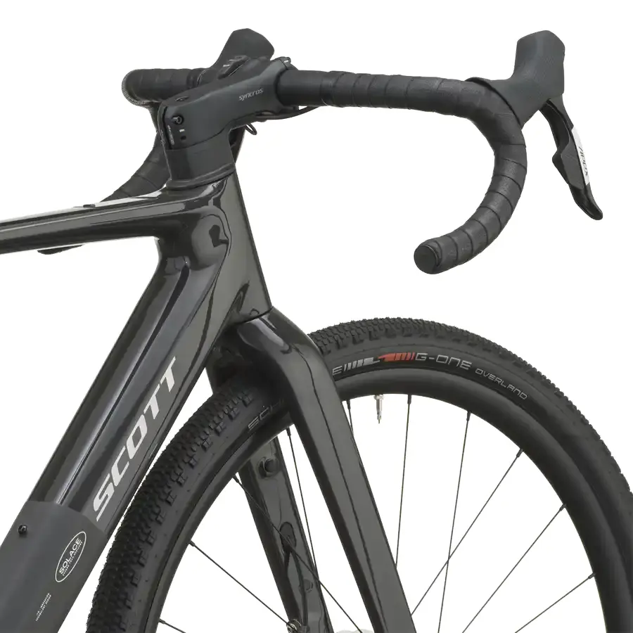 BICICLETA ELÉTRICA SCOTT SOLACE GRAVEL 30 SCOTT SOLACE GRAVEL 30: e-gravel com foco em assistência discreta e conforto, para ir mais longe em estrada e gravel com sensação natural. Mais controlo.