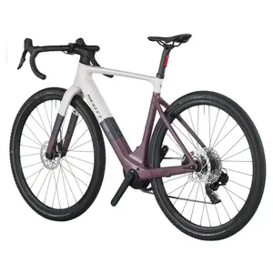 A Bicicleta Elétrica SCOTT Solace Gravel 30 tem bateria interna até 520 Wh, Quadro em Carbono HMX e transmissão SRAM APEX XPLR AXS Disc 12 VL.