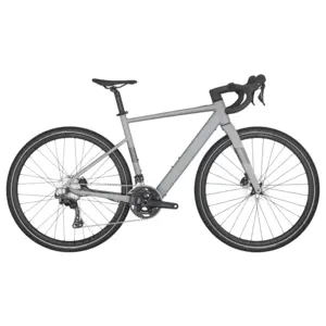 BICICLETA ELÉTRICA SCOTT SPEEDSTER GRAVEL ERIDE 40 A Bicicleta Elétrica SCOTT Speedster Gravel eRIDE 40 tem motor Mahle X35, bateria leve de 250 Wh e três modos de assistência.