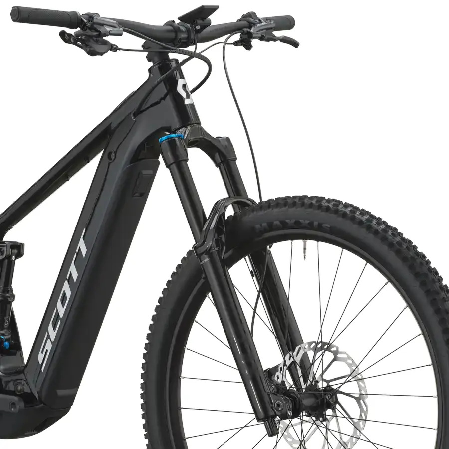 SCOTT STRIKE 10: e-MTB confortável com foco em tração e confiança, para trilhos, passeios longos e terreno misto com apoio elétrico. Boa para pedalar mais.