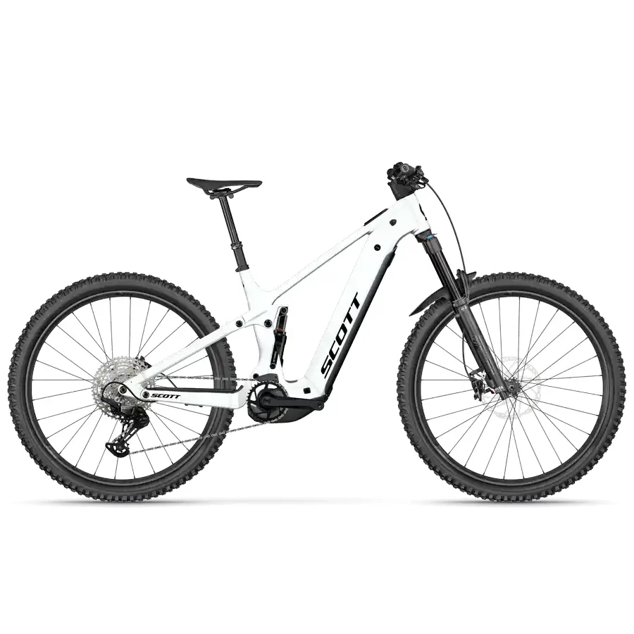 BICICLETA ELÉTRICA SCOTT STRIKE 40 SCOTT STRIKE 40: e-MTB confortável com foco em tração e confiança, para trilhos, passeios longos e terreno misto com apoio elétrico. Boa para pedalar mais.