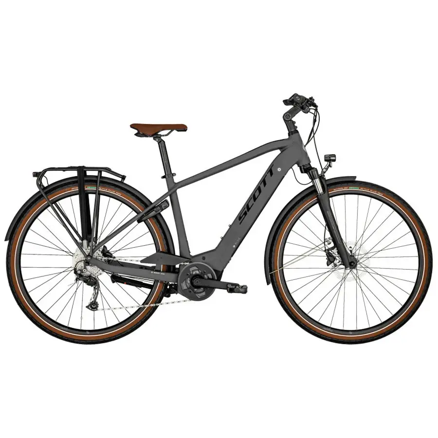 Descubra a Bicicleta Elétrica SCOTT Sub Active eRIDE 20 MEN, a companheira perfeita para a cidade, tem motor Bosch, bateria de 400 Wh e transmissão Shimano.