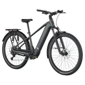 A Bicicleta Elétrica SCOTT Sub Sport 10 tem Quadro em Alloy, Transmissão Shimano CUES 10 VL, um motor Bosch Perf PX e uma bateria de 800 Wh.