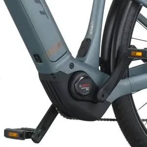 A Bicicleta Elétrica SCOTT Sub Sport 20 tem Quadro em Alloy, Transmissão  Shimano CUES 10 VL, um motor Bosch Perf PX e uma bateria de 600 Wh.