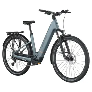 A Bicicleta Elétrica SCOTT Sub Sport 20 Wave tem Quadro em Alloy, Transmissão Shimano CUES 10 VL,  um motor Bosch Perf PX e uma bateria de 600 Wh.
