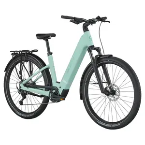 A Bicicleta Elétrica SCOTT Sub Sport 20 Wave tem Quadro em Alloy, Transmissão Shimano CUES 10 VL,  um motor Bosch Perf PX e uma bateria de 600 Wh.