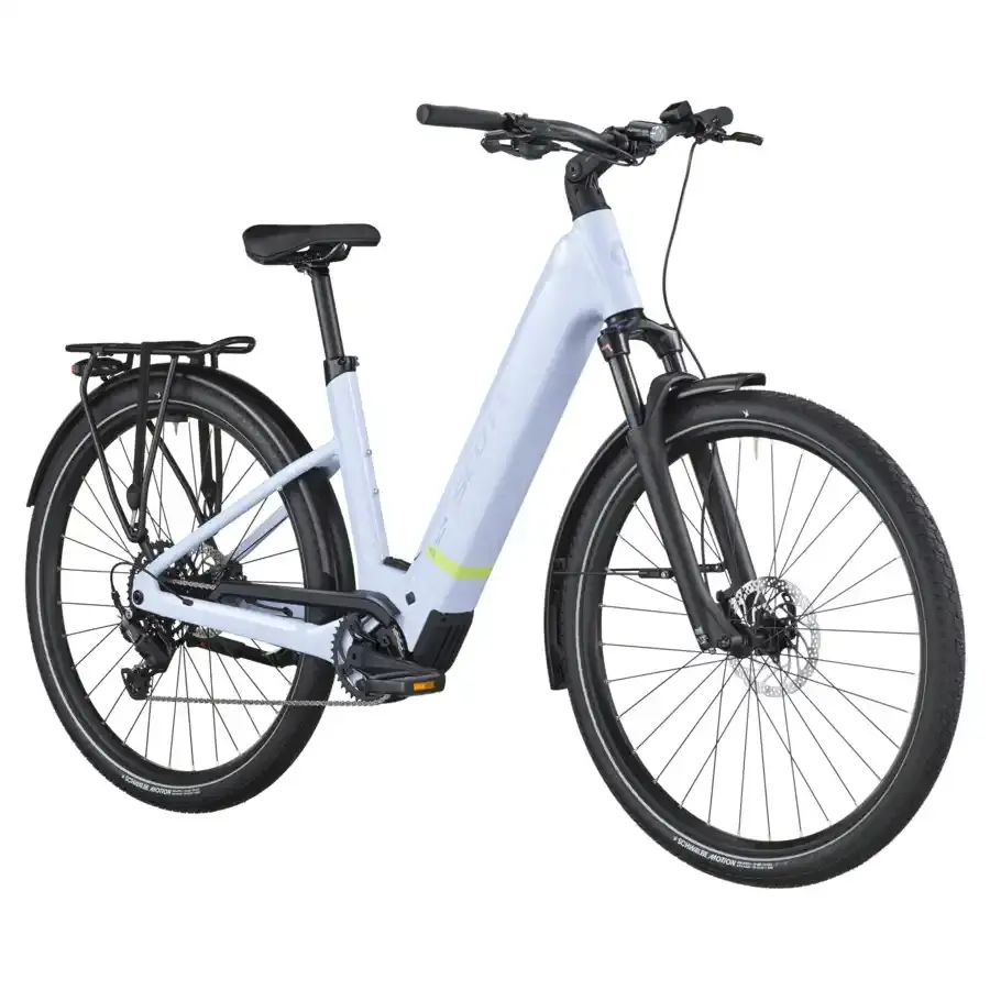 A Bicicleta Elétrica SCOTT Sub Sport 30 tem Quadro em Alloy, Transmissão Shimano CUES 9 VL,  um motor Bosch Perf PX e uma bateria de 540 Wh.