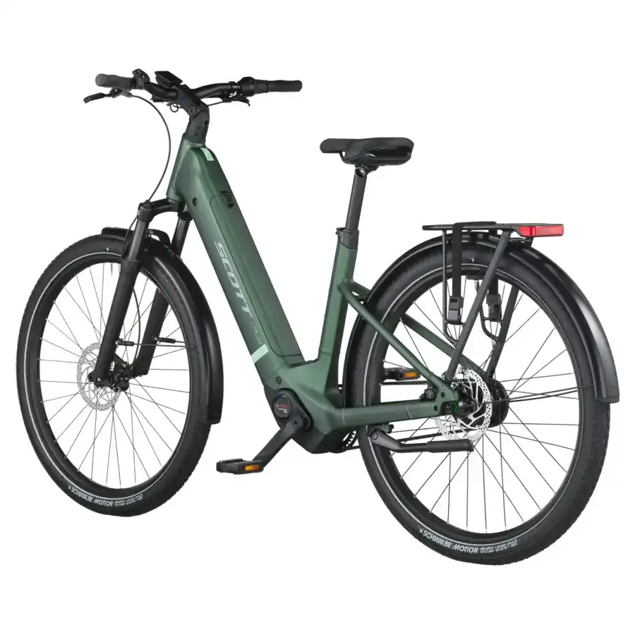 A Bicicleta Elétrica SCOTT Sub Tour 10 Wave tem Quadro em Alloy, um motor Bosch Perf PX  e uma bateria de 800 Wh.