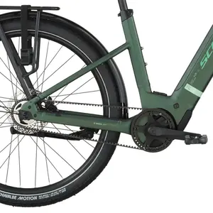 A Bicicleta Elétrica SCOTT Sub Tour 10 Wave tem Quadro em Alloy, um motor Bosch Perf PX  e uma bateria de 800 Wh.