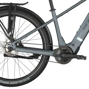 A Bicicleta Elétrica SCOTT Sub Tour 20 tem Quadro em Alloy, um motor Bosch Perf PX e uma bateria de 600 Wh.
