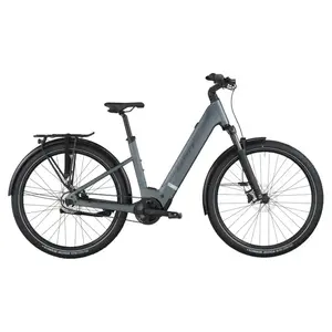 A Bicicleta Elétrica SCOTT Sub Tour 20 Wave tem Quadro em Alloy, um motor Bosch Perf PX e uma bateria de 600 Wh.