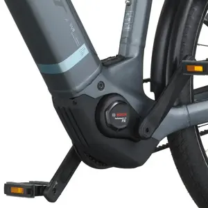 A Bicicleta Elétrica SCOTT Sub Tour 20 Wave tem Quadro em Alloy, um motor Bosch Perf PX e uma bateria de 600 Wh.