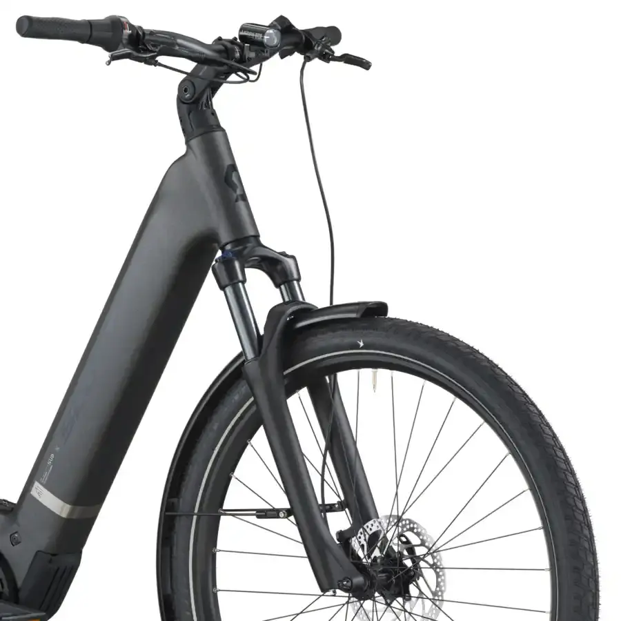 A Bicicleta Elétrica SCOTT Sub Tour 30 Wave tem Quadro em Alloy, um motor Bosch Perf PX e uma bateria de 540 Wh.