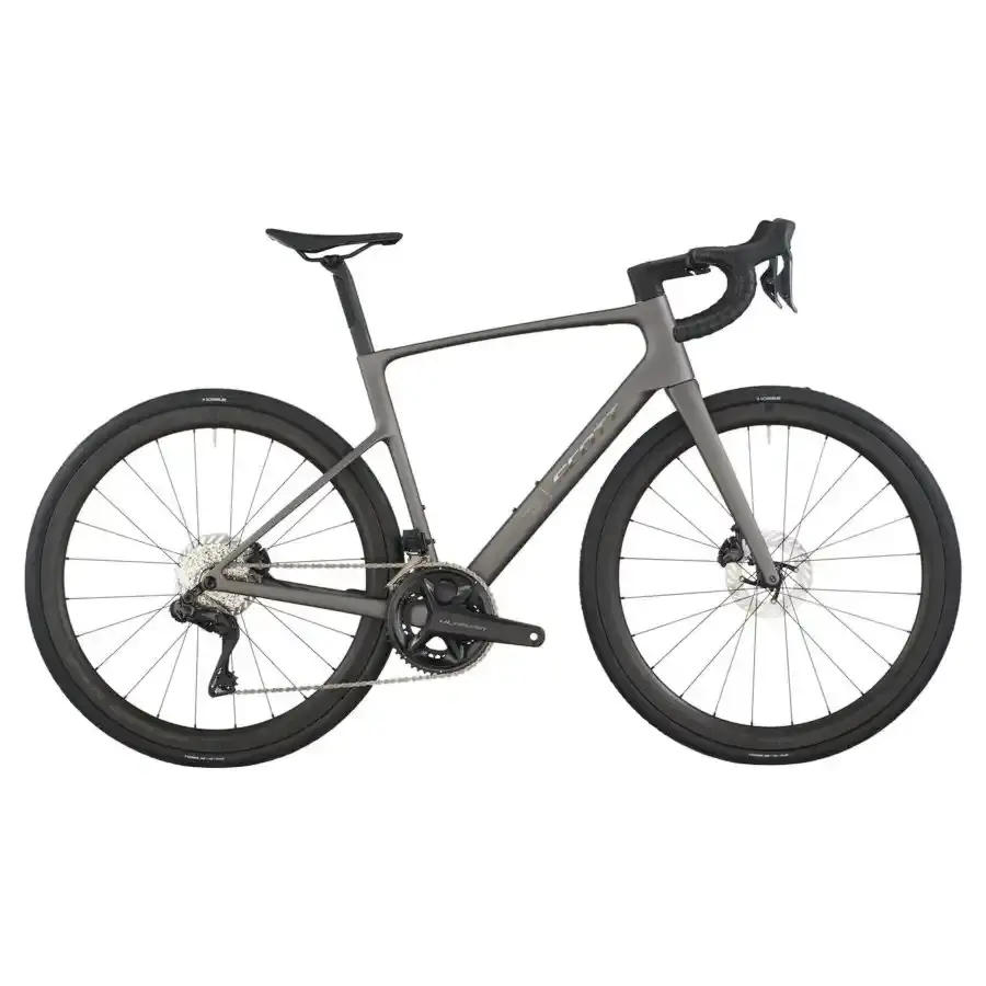 A Bicicleta SCOTT Addict 20 tem Quadro Addict RC Carbono HMF e Transmissão Shimano Ultegra Di2 Disc 24 VL.