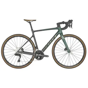 A Bicicleta SCOTT Addict 20 Blue tem Quadro em Carbono HMF, Forqueta Addict em Carbono HMF e Shimano 105 Di2 Disc de 24VL.
