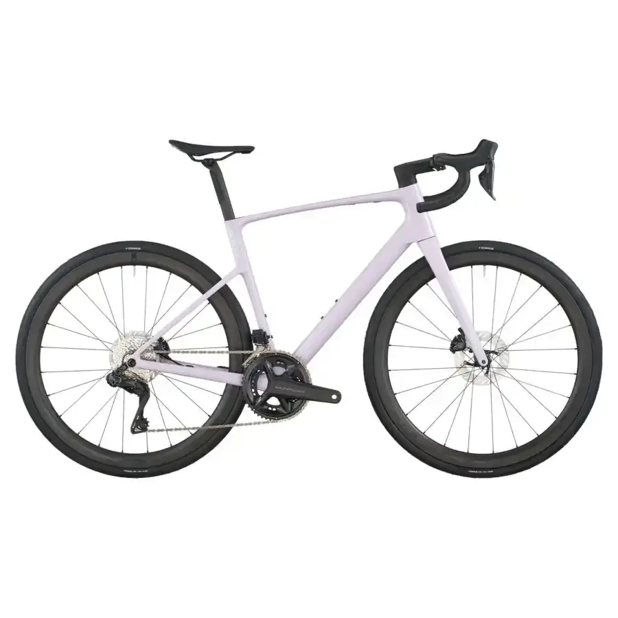 A Bicicleta SCOTT Addict 20 tem Quadro Addict RC Carbono HMF e Transmissão Shimano Ultegra Di2 Disc 24 VL.