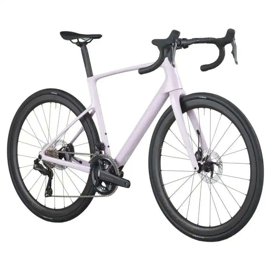 A Bicicleta SCOTT Addict 20 tem Quadro Addict RC Carbono HMF e Transmissão Shimano Ultegra Di2 Disc 24 VL.