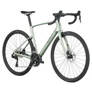 A Bicicleta SCOTT Addict 40 tem Quadro Addict RC Carbono HMF e Transmissão Shimano 105 Di2 Disc 24 VL.