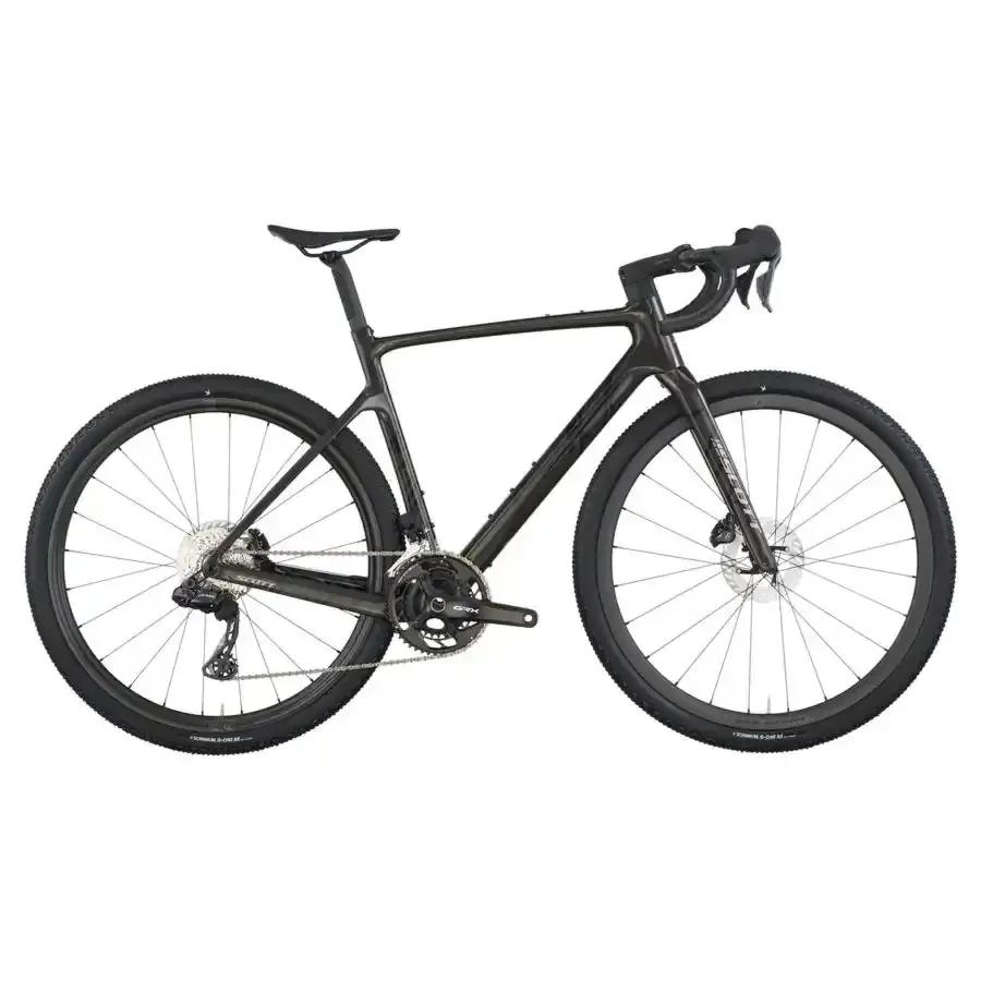 Com a Bicicleta SCOTT Addict Gravel 15 chega rápido à meta, com Quadro em Carbono HMF e Transmissão Shimano GRX Di2 Disc 24 VL.