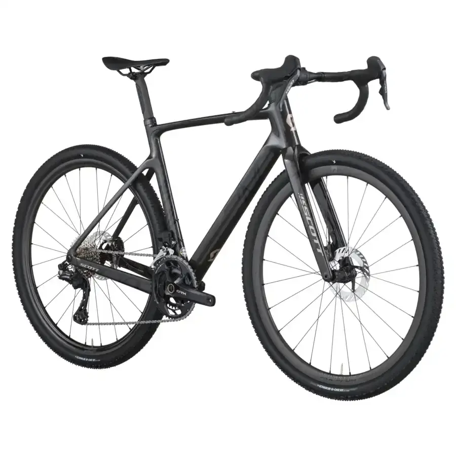 Com a Bicicleta SCOTT Addict Gravel 15 chega rápido à meta, com Quadro em Carbono HMF e Transmissão Shimano GRX Di2 Disc 24 VL.
