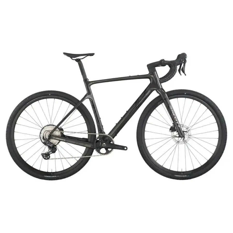 Com a Bicicleta SCOTT Addict Gravel 30 chega rápido à meta, com Quadro em Carbono HMF e Transmissão Shimano GRX RD-RX822 GS 12 VL.