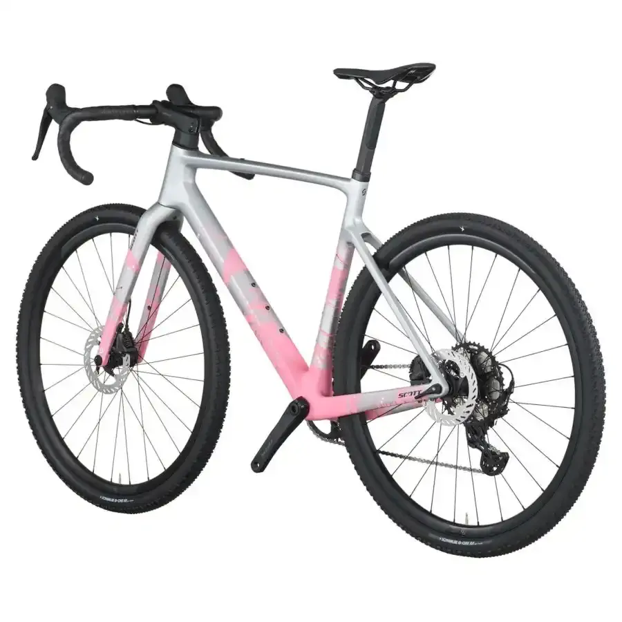 Com a Bicicleta SCOTT Addict Gravel 30 chega rápido à meta, com Quadro em Carbono HMF e Transmissão Shimano GRX RD-RX822 GS 12 VL.