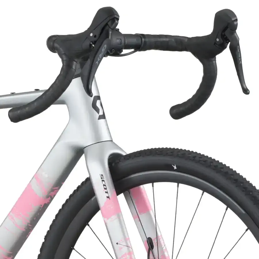 Com a Bicicleta SCOTT Addict Gravel 30 chega rápido à meta, com Quadro em Carbono HMF e Transmissão Shimano GRX RD-RX822 GS 12 VL.